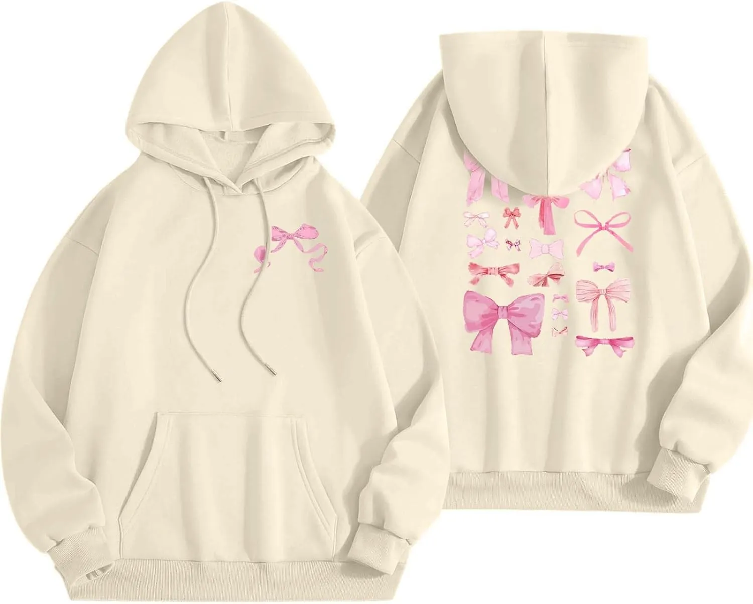 Women's Fashion Sweatshirts Loose Fit Printed Oversized Hooded Pullover Sweatshirts Outdoor Workout Hoodie with Pocket