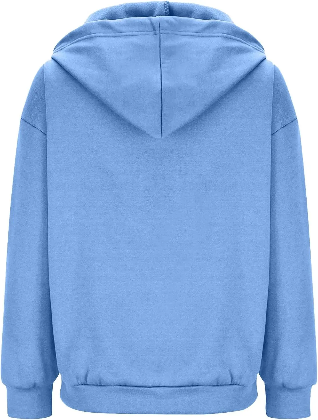 Women's Full Zip Up Fleece Cropped Hoodies Casual Zipper Sweater Long Sleeve Hooded Sweatshirts Pockets Jacket