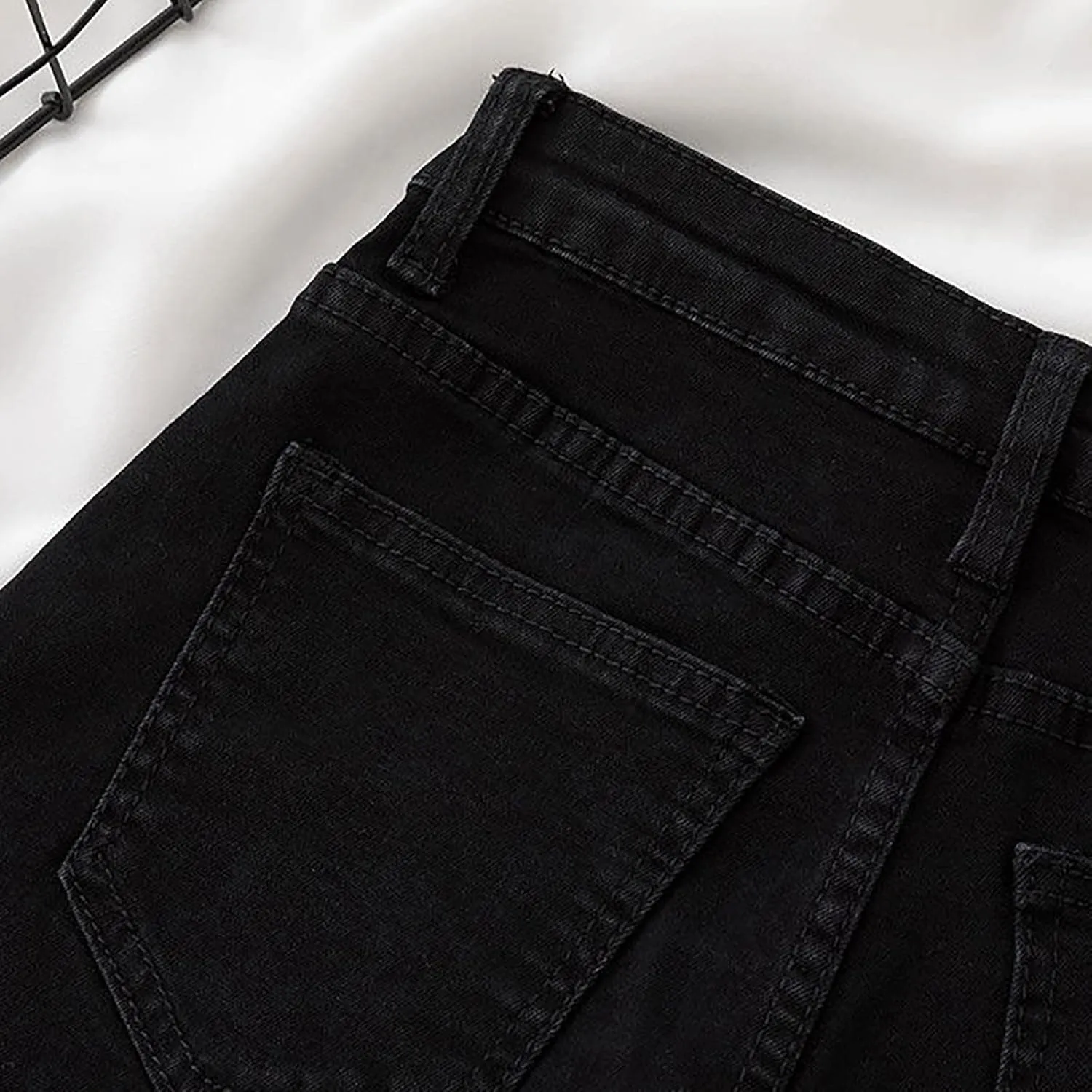 Women's High Waisted Stretchy Denim Shorts Casual Summer Wide Leg Jean Shorts Trendy A Line Design Loose Fit Jorts