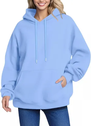 Womens Hoodies Pullover Oversized Plus Size Fleece Hooded Sweatshirts Winter Sweaters Y2k Hoodie with Pockets