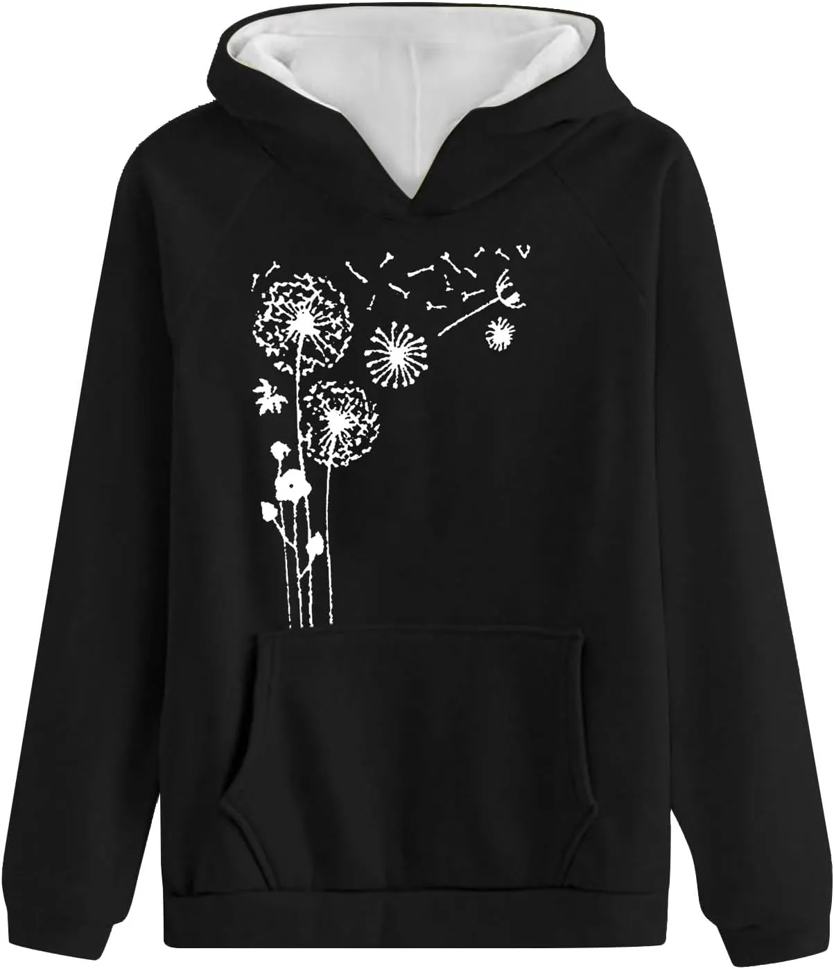 Womens Hoodies Trendy Graphic Pullover Hooded Sweatshirts Floral Print Oversized Casual Loose Workout Track Sweaters