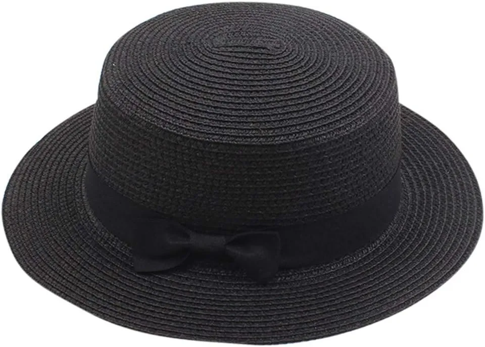 Womens Mens Straw Panama Hat Wide Brim Fedora Summer Beach Sun Hat UPF Foldable Packable Straw Boater Hat for Travel