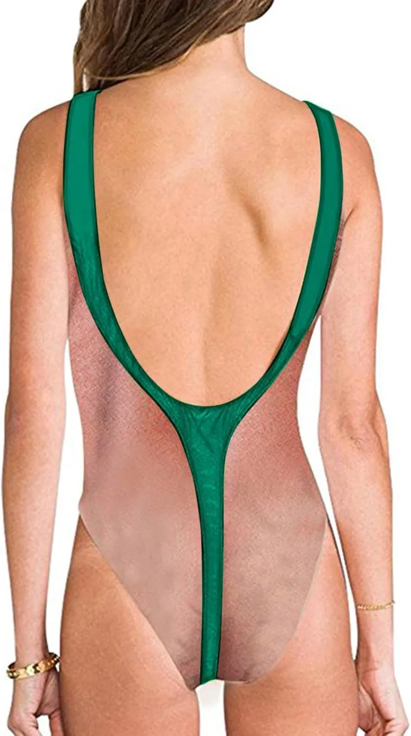 Women's One Piece Swim Dress Women's High Waisted Bathing Suit Wrap Tie Back Monokini Swimwear 1 Bottom Swim Coverup