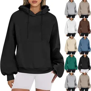 Womens Oversized Hoodies Trendy 2024 Casual Loose Fleece Hooded Sweatshirts Fall Pullover Sweaters Y2K Clothes