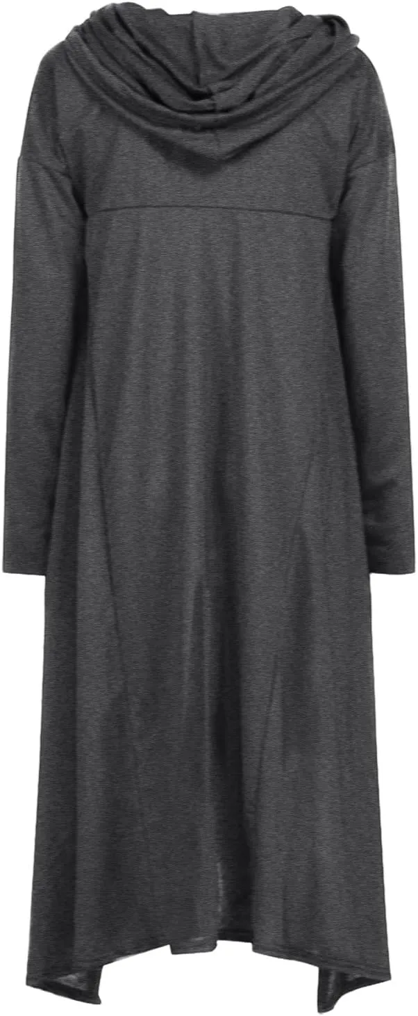 Women’s Slub Knit Full-Zip Hoodie Women Loose Hoodie Long Hooded Tops Ladies Sweatshirt Sweaters Casual Fashion