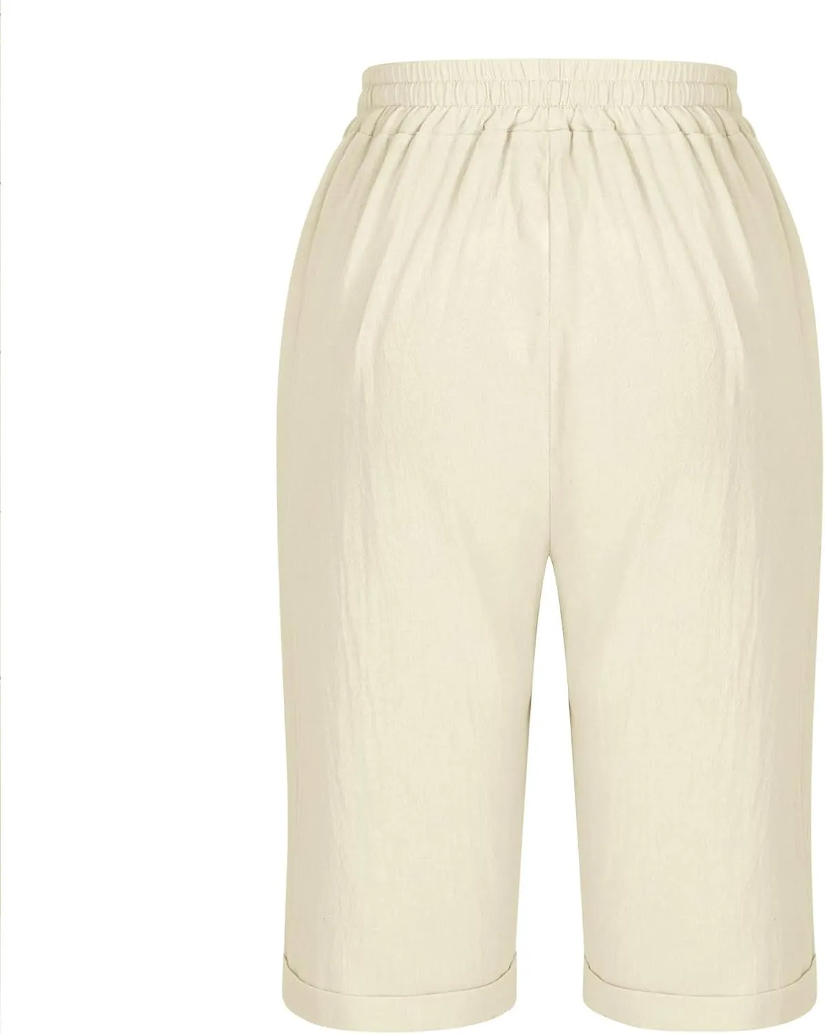 Women's Straight Leg Knee Length Shorts Capris Lightweight Quick Dry Sports Wide Legs Shorts for Summer Vacation