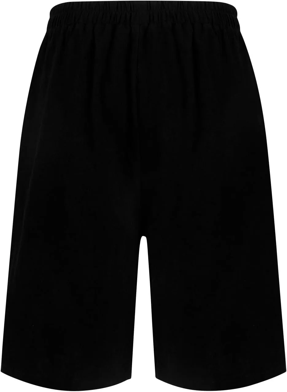 Womens Summer Shorts Bermuda Shorts for Women Cotton Linen Wide Leg Knee Length Casual Loose Fit Comfy 2025 Trendy