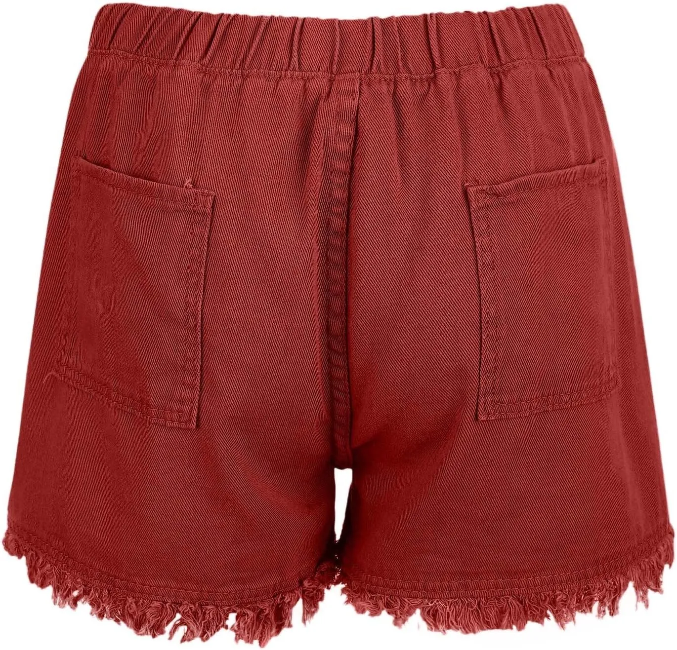 Women's Trendy Ripped Jean Shorts High Waisted Junior Frayed Raw Denim Shorts Cutoff Distressed Stretch Casual Short