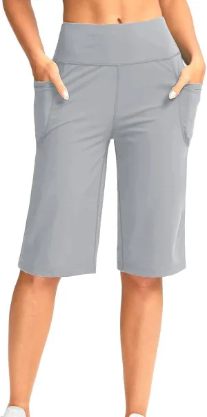 Womens Wide Leg Yoga Pants Casual Five Yoga Shorts Summer Wide Leg Capris Women's Capri Pants Summer Loose Yoga