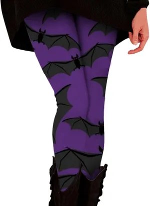 Workout Womens Leggings Halloween Graphic Leggings High Waisted Yoga Pants Compression Tummy Control Tights