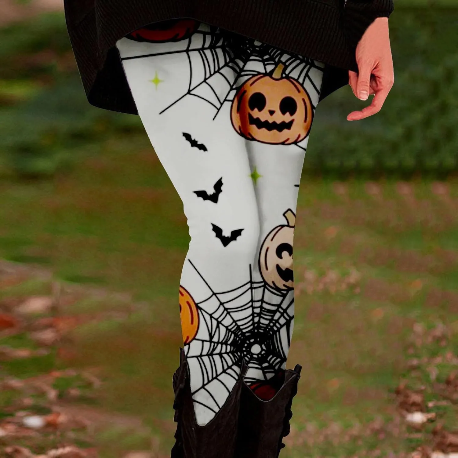 Workout Womens Leggings Halloween Graphic Leggings High Waisted Yoga Pants Compression Tummy Control Tights