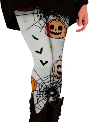 Workout Womens Leggings Halloween Graphic Leggings High Waisted Yoga Pants Compression Tummy Control Tights