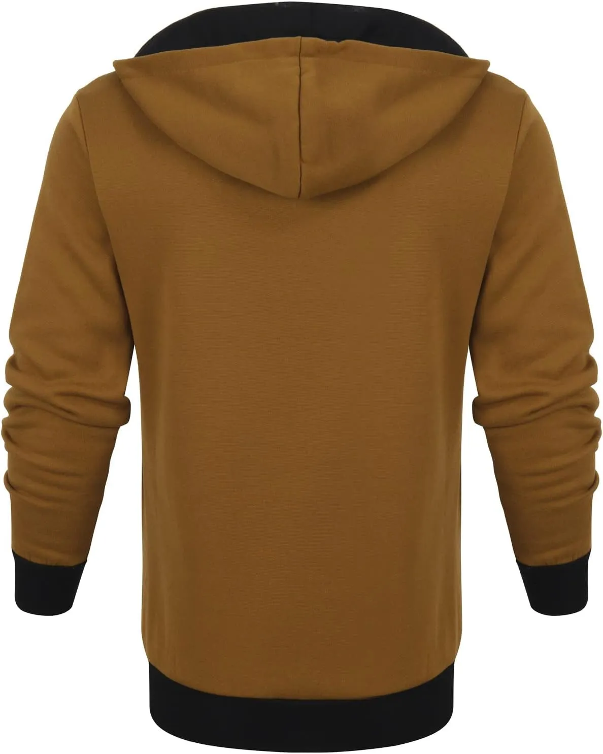 Ymosrh Mens Coats Winter Men's Casual Camouflage Sports Sweatshirt Long Sleeve Zipper Hooded Jacket Coat