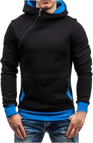 Ymosrh Mens Coats Winter Men's Casual Camouflage Sports Sweatshirt Long Sleeve Zipper Hooded Jacket Coat