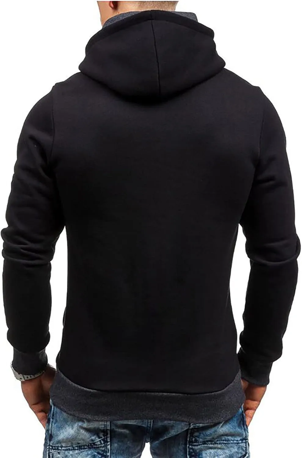 Ymosrh Mens Coats Winter Men's Casual Camouflage Sports Sweatshirt Long Sleeve Zipper Hooded Jacket Coat