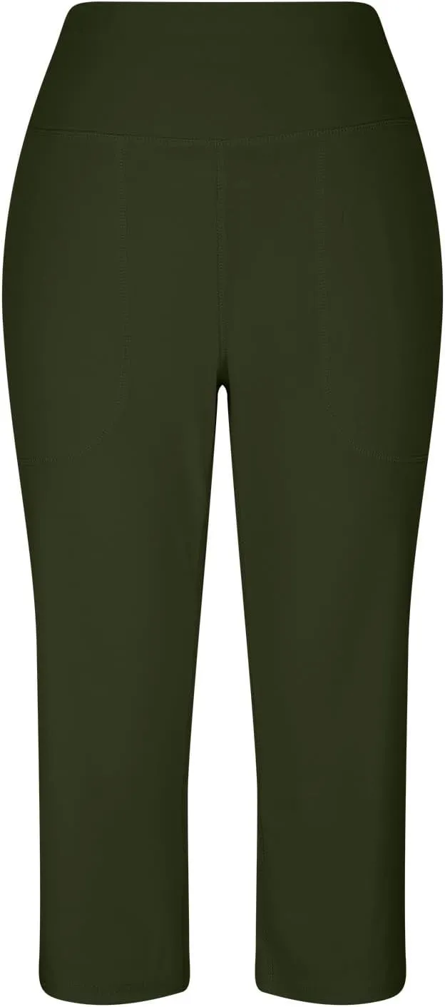 Yoga Capri for Women for Women Casual Stretch High Waisted Yoga Leggings Comfy Wide Leg Pants Women's Summer Yoga