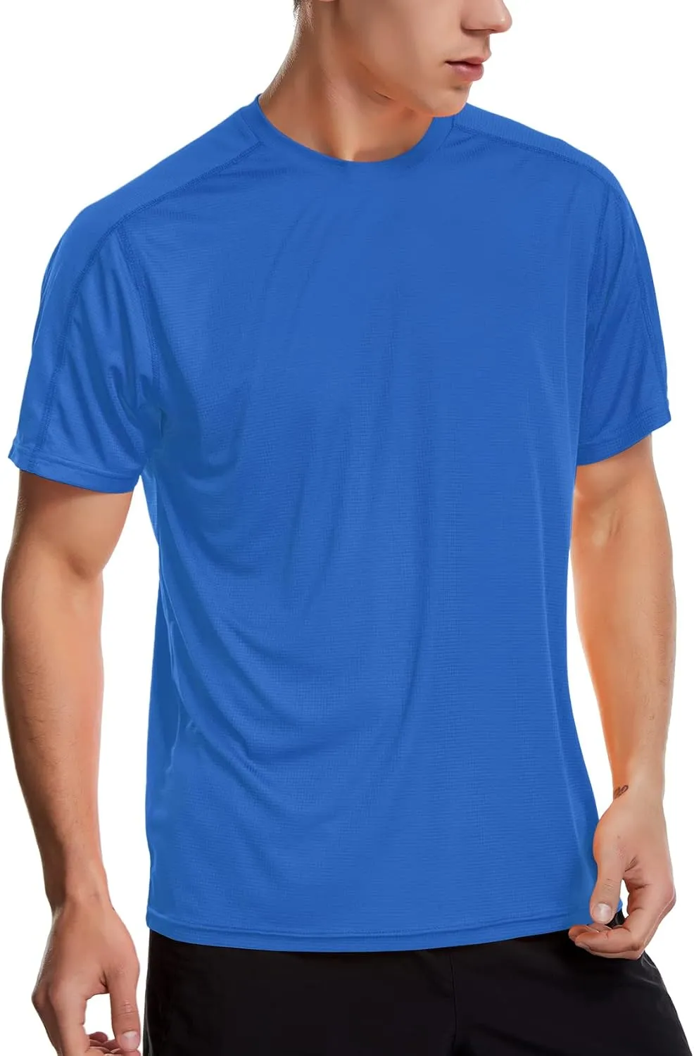 Zengjo Men's Workout Shirts Lightweight Sun Protection SPF Quick Dry T-Shirts Fishing Hiking Running