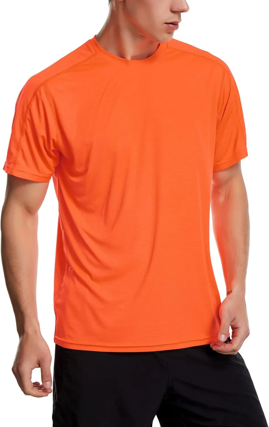 Zengjo Men's Workout Shirts Lightweight Sun Protection SPF Quick Dry T-Shirts Fishing Hiking Running