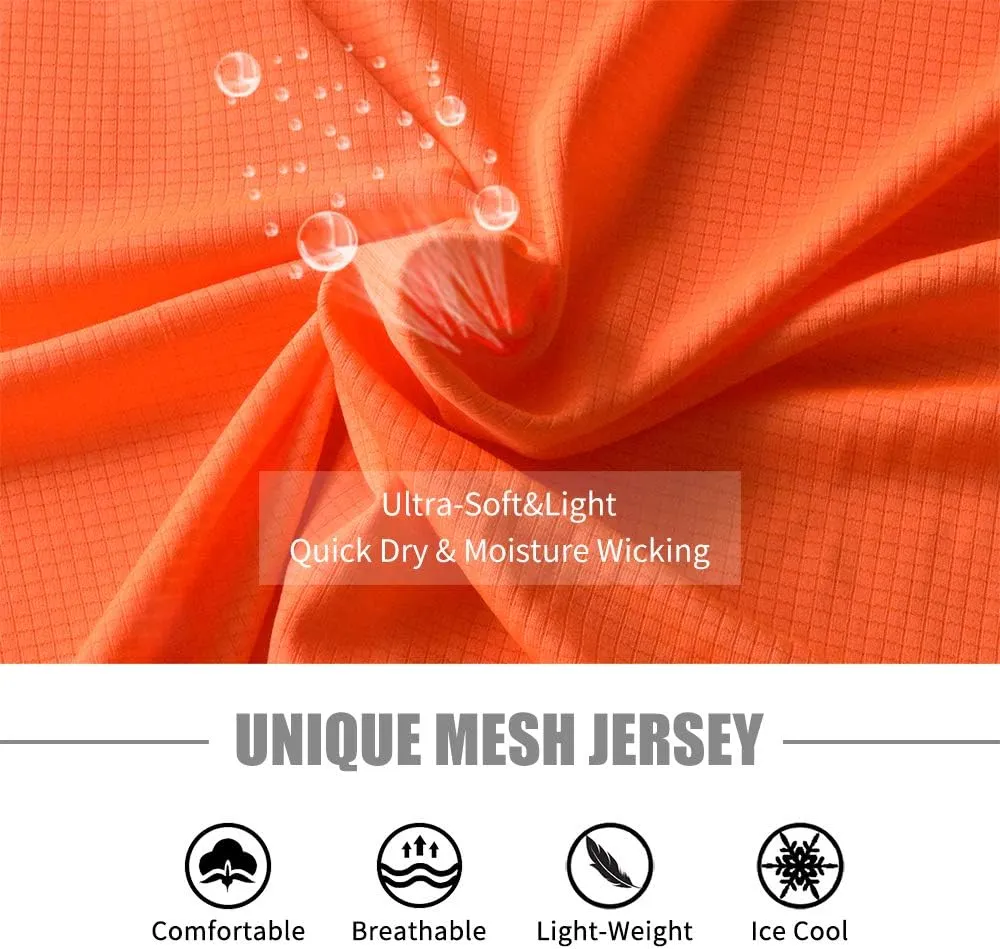 Zengjo Men's Workout Shirts Lightweight Sun Protection SPF Quick Dry T-Shirts Fishing Hiking Running