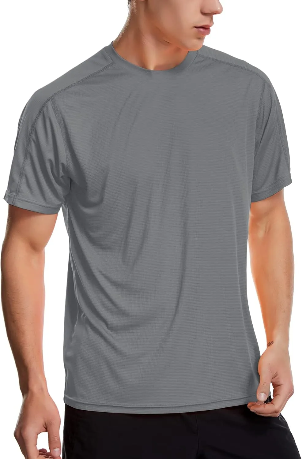 Zengjo Men's Workout Shirts Lightweight Sun Protection SPF Quick Dry T-Shirts Fishing Hiking Running