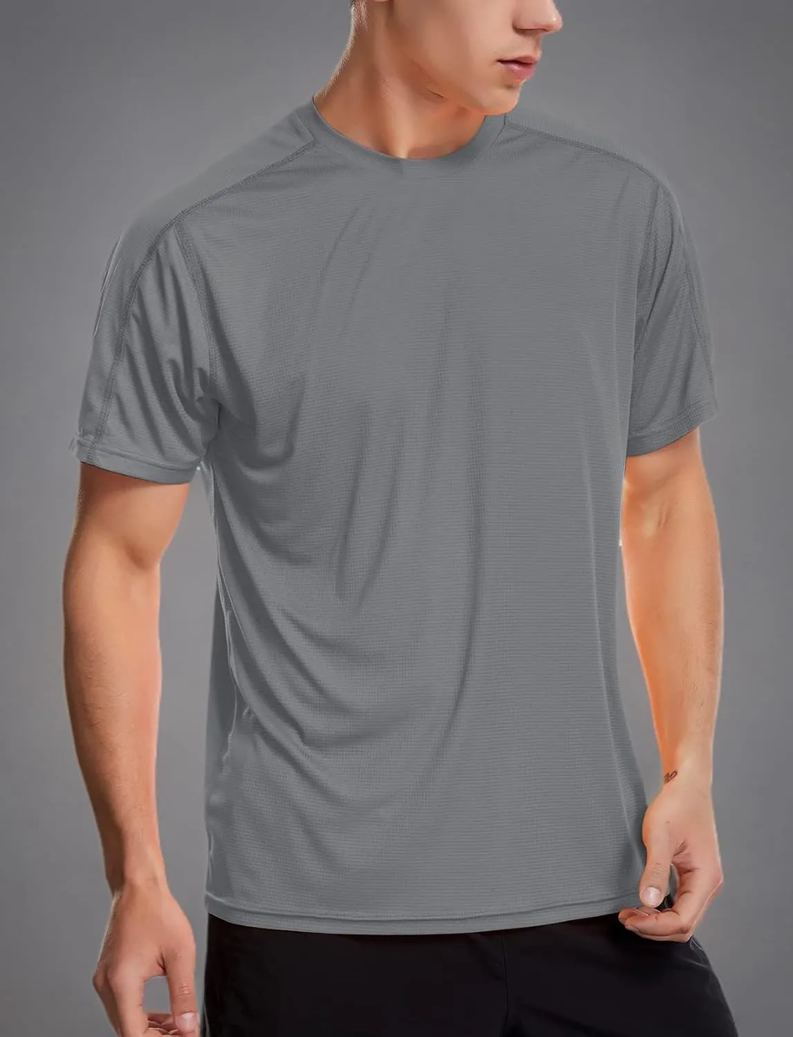 Zengjo Men's Workout Shirts Lightweight Sun Protection SPF Quick Dry T-Shirts Fishing Hiking Running