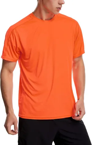 Zengjo Men's Workout Shirts Lightweight Sun Protection SPF Quick Dry T-Shirts Fishing Hiking Running