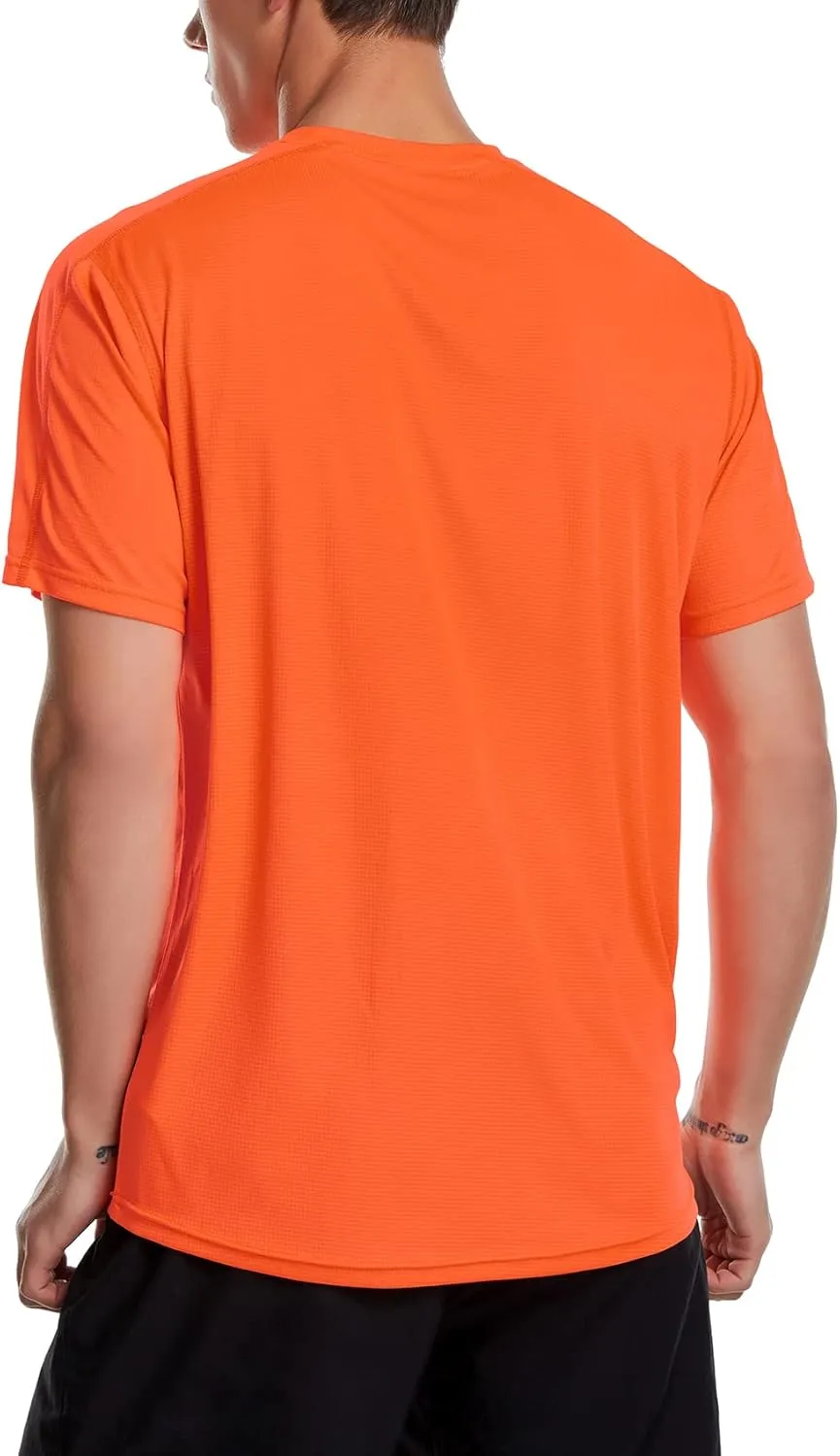 Zengjo Men's Workout Shirts Lightweight Sun Protection SPF Quick Dry T-Shirts Fishing Hiking Running