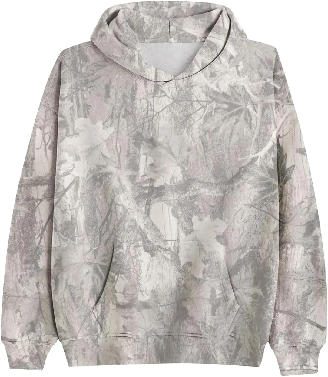 ZWRXW Womens Maple Leaf Camo Hoodie Cute Oversized Sweatshirts Graphic Print Pullover Hoodies Long Sleeve Tops with Pocket