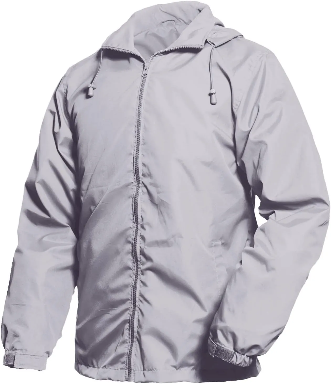 ZYXTIM Jacket for Men Lightweight Breathable Hooded Windproof Jackets Casual Full-Zip Rain-Resistant Windbreaker Raincoat