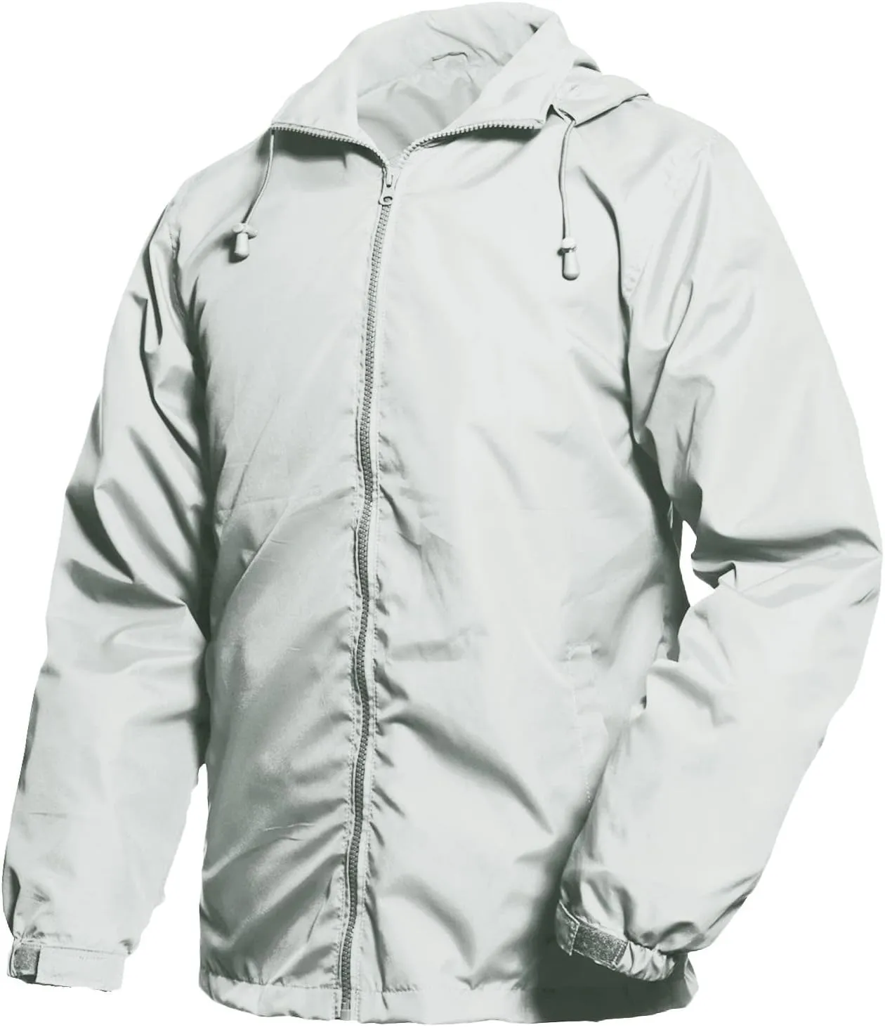 ZYXTIM Jacket for Men Lightweight Breathable Hooded Windproof Jackets Casual Full-Zip Rain-Resistant Windbreaker Raincoat