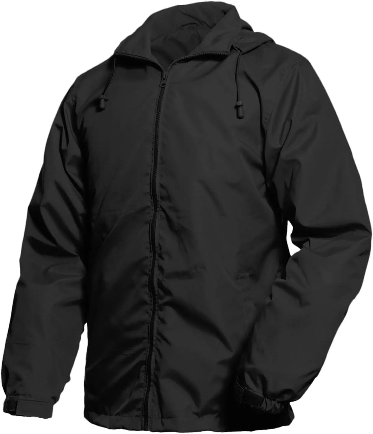 ZYXTIM Jacket for Men Lightweight Breathable Hooded Windproof Jackets Casual Full-Zip Rain-Resistant Windbreaker Raincoat